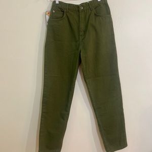 Dark green jeans fits waist 26-27